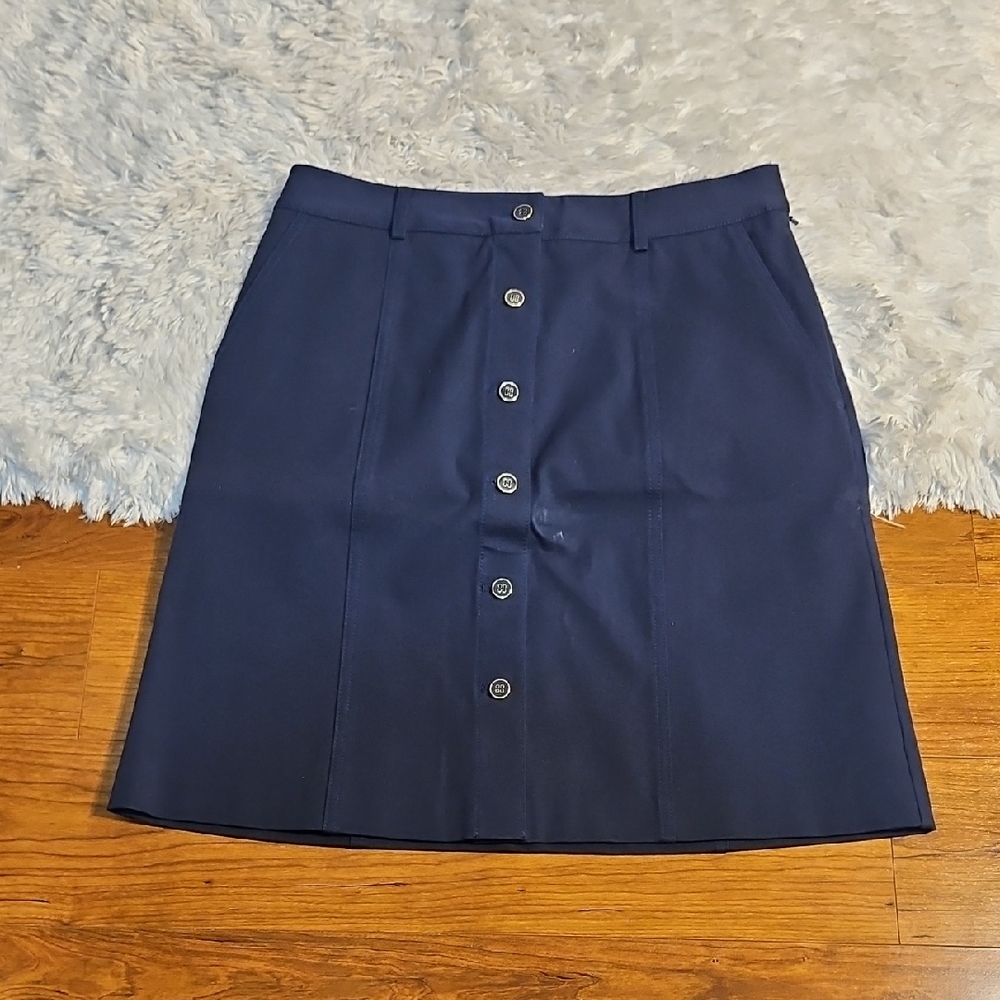 J. McLaughlin Blue A-Line Mini‎ Skirt Casual